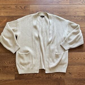 NWOT Quince Oversized Cardigan in Speckled Beige